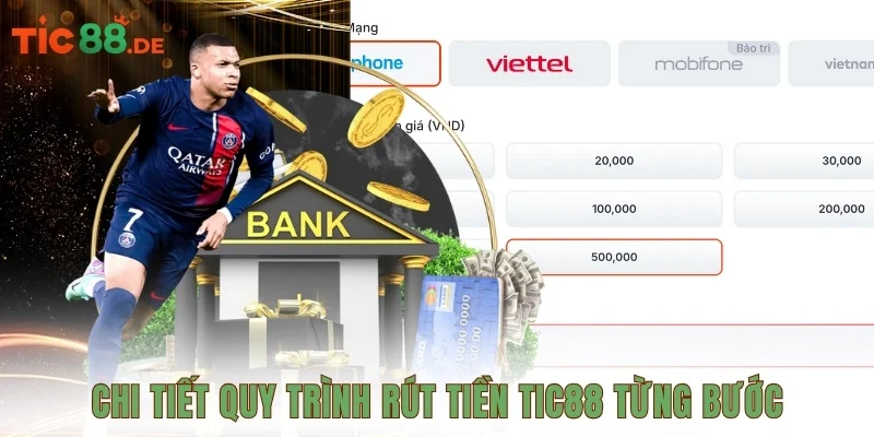 Chi tiết quy trình rút tiền TIC88 từng bước
