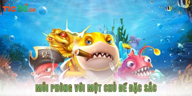 Mỗi phòng với một chủ đề đặc sắc